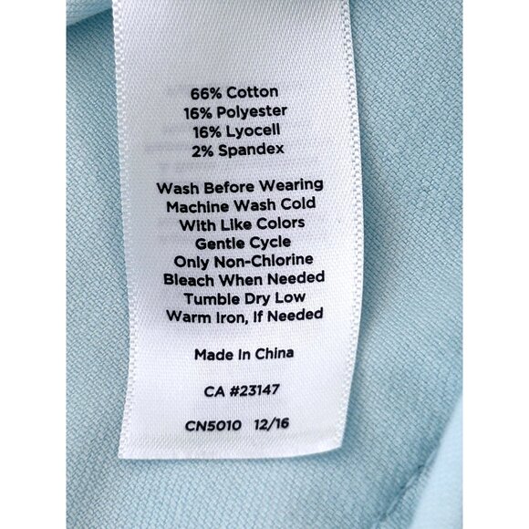 Talbots Petites 4P Light Blue Button-Front Denim Skirt - Picture 6 of 7